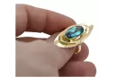 Ring Vintage style Aquamarine 14K Yellow gold vrc189y